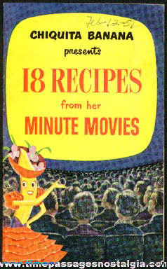 1950 Chiquita Banana Advertising Premium Recipe Booklet