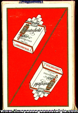 Boxed Chesterfield Cigarettes Advertising Premium Playing Cards