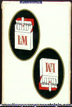 Boxed Advertising Premium Deck Of L & M Cigarettes Playing Cards