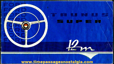 Old Ford Taunus 12M Super Advertising Booklet