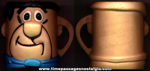 1968 Flintstones Vitamins Fred Flintstone Advertising Premium Cup