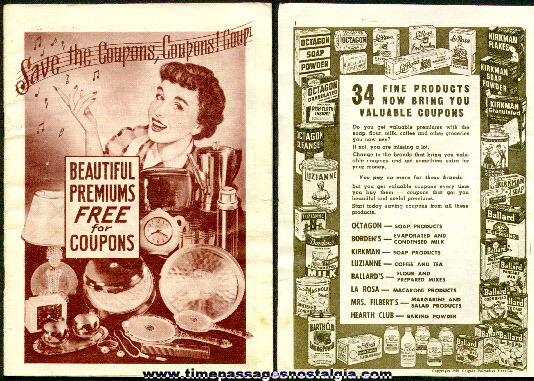 1950 Advertising Premium Catalog For Many Products