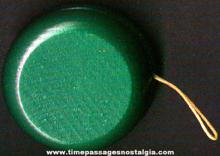 Green Painted Wooden Yo - Yo