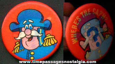 Cap’n Crunch Cereal Advertising Character Flicker Pin Back Button