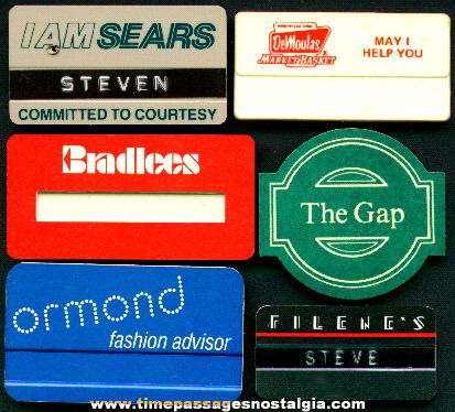 (6) Different Employee Advertising Pin Name Badges