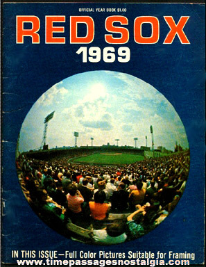 1969 Boston Red Sox Fenway Park Baseball Program