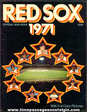 1971 Boston Red Sox Fenway Park Baseball Program