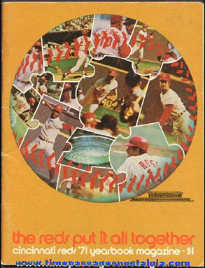 1971 Cincinati Reds / Riverfront Stadium Baseball Year Book