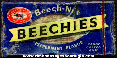 Old Unopened Beech - Nut Beechies Candy Coated Chewing Gum Pack