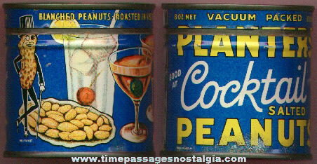 Old Planter’s Cocktail Peanuts Mr. Peanut Advertising Tin