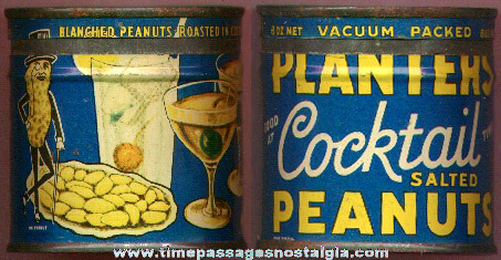 Old Planter’s Cocktail Peanuts Mr. Peanut Advertising Tin