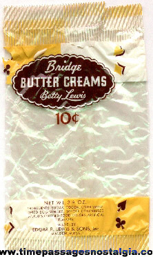 Old & Rare Betty Lewis Bridge Butter Creams 10c Candy Wrapper