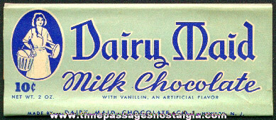 Old & Rare Dairy Maid Milk Chocolate Candy Bar Wrapper