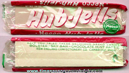 Old & Rare New England Confectionary Company (NECCO) Hub - Jells Candy Wrapper