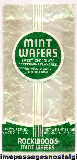 Old & Rare Rockwood Mint Wafers Candy Wrapper