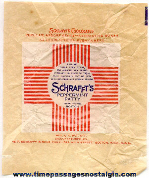 Old Schrafft’s Peppermint Patty Candy Wrapper