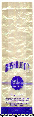 Old Washburn’s Waleco Sweets Candy Bag / Wrapper