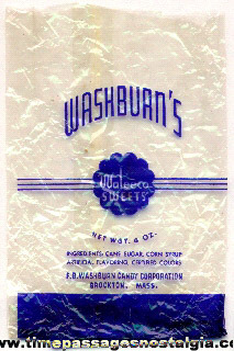 Old Washburn’s Waleco Sweets Candy Bag / Wrapper
