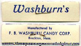 Old Washburn’s Waleco Sweets Candy Bag Wrapper Label