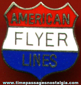 American Flyer Lines Enameled Shield Pin