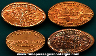 (4) Souvenir Elongated Pennies