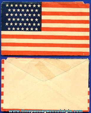 Old Printed (45) Star United States Flag Envelope