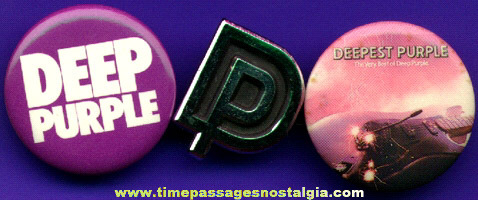 (3) Different Deep Purple Music Concert Pins