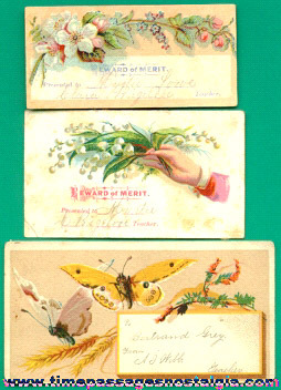 (3) Old Reward Of Merit Cards