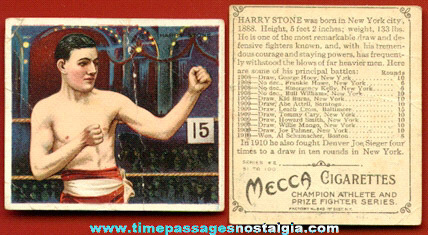 1900’s Harry Stone Mecca Cigarettes Premium Boxing Trading Card