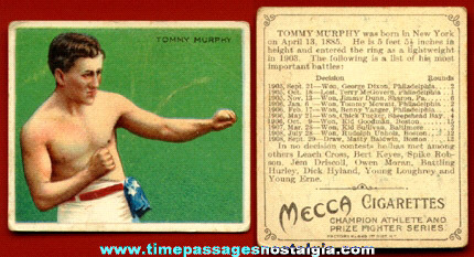 1900’s Tommy Murphy Mecca Cigarettes Premium Boxing Trading Card