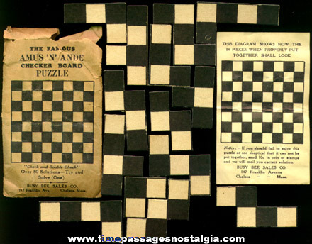 Old Amus ’N’ Ande Checkerboard Puzzle