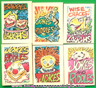 (6) Cracker Jack Joke And Riddle Book Prizes / Premiums