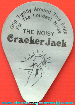 1949 Cracker Jack Pop Corn Confection Aluminum Metal Noisy Cracker Jack Toy Prize Clicker