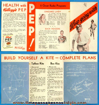 1932 Kellogg’s PEP Cereal Premium Advertisement Paper With BUCK ROGERS