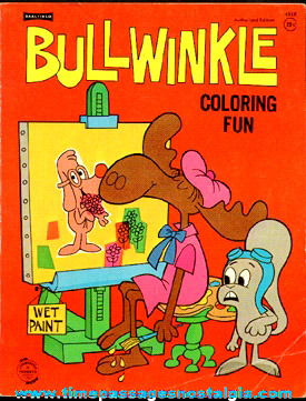 1960s Rocky & Bullwinkle Cartoon Character Coloring Book