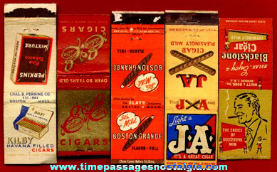 (5) Old Cigar Advertising Match Book Covers