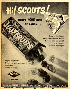 Old Boy Scouts Heide Jujyfruits Candies Advertisement