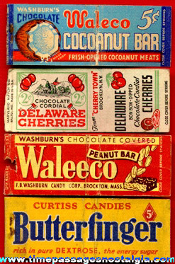 (4) Different Old Candy Advertising Match Pack Covers