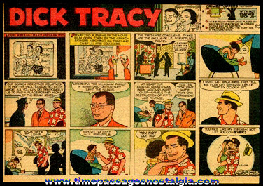 (8) Different 1960 Dick Tracy 1/2 Page Color Newspaper Comic Strips