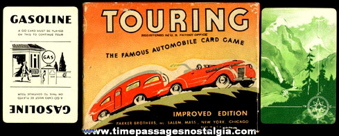 Old Boxed Touring Card Game By Parker Brothers
