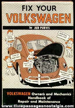 ©1968 "Fix Your Volkswagen" Hardback Book By Jud Purvis