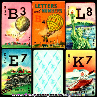 Old Boxed Russell Letters & Numbers Childrens Card Game