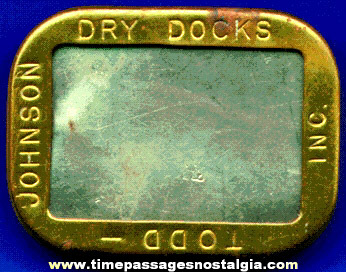 Old Todd - Johnson Dry Docks Inc. Shipyard ID Badge