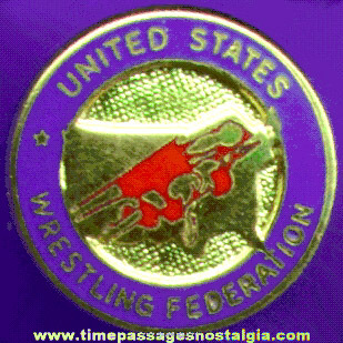 Enameled United States Wrestling Federation Pin