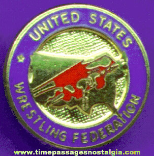 Enameled United States Wrestling Federation Pin