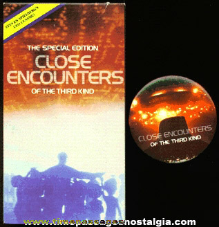 CLOSE ENCOUNTERS OF THE THIRD KIND Movie And Advertising Pin Back Button