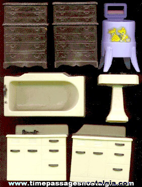 (7) Mixed Renwal Doll House Fixtures / Furniture