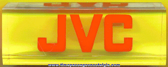 Thick Lucite JVC Advertising Paper Weight