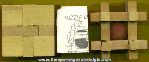 (2) Old Wooden Puzzles