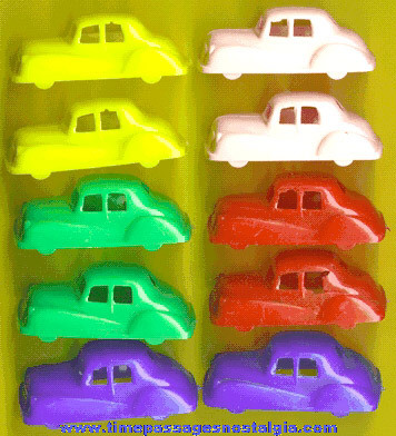 (10) Colorful 1950’s Hard Plastic Toy Cars